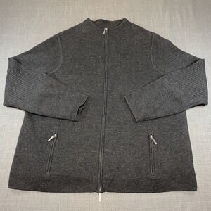 Lauren Ralph Lauren Sweater Cardigan 100% Merino Wool 2X Full Zip